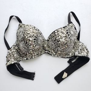 Meishulanna sequin & beaded rhinestone bling bra